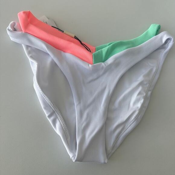 NWT Peixoto White Jolie Cut-Out V-Front Swim Bikini Bottom Size S 22206F-SMTRB - Picture 2 of 8